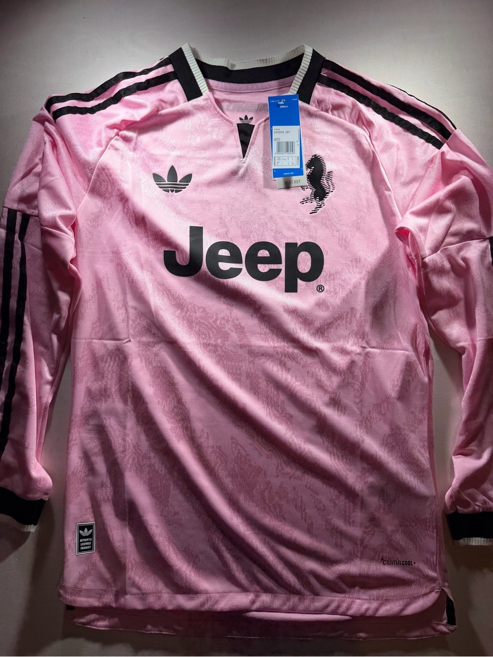 Adidas Juventus 2026-27 Away Long Sleeve Jersey Size L Pink Black
